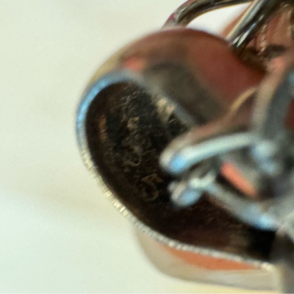 Sterling Silver 925 Wrapped Heart Pendant on Stainless Silver Tone Necklace - Picture 6 of 10